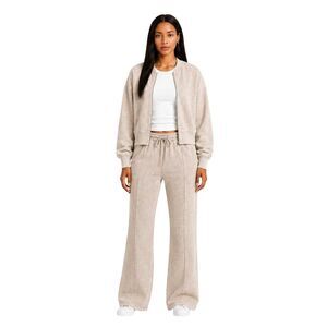 I Saw It First Womens/Ladies Full Zip Bomber Jacket / Taupe